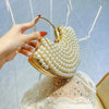 Luxurious Design Sparkling Banquet Clutch Bag Fashion Pearl inlay Wedding Handbag Lady Chain Shoulder Bag New Clutch Purse