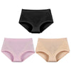 3pcs/pack 2024 Women High Waist Panties Female Briefs Modal Lace Plus Size Underpants Mother Middle Aged Oversize Underwear