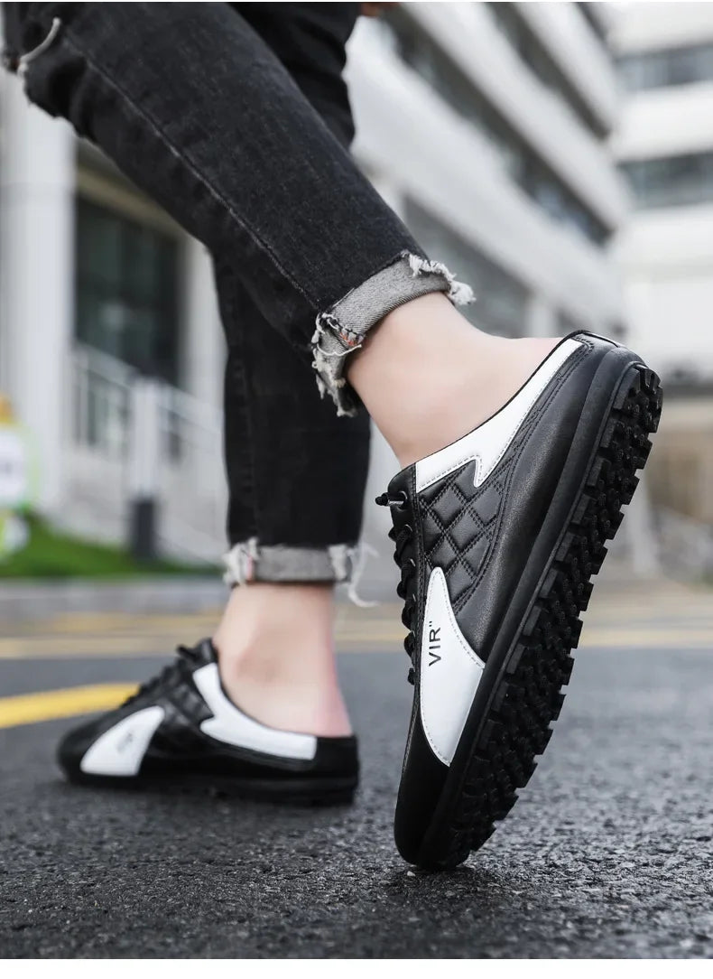 Summer 2023 Half Slippers for Men Trendy Men's Flat Bottom Casual Shoes Soft Sole Support Shoes Men's Sneakers Zapatos De Hombre