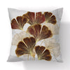 45x45cm gingko leaf polyester cushion cover black gold  waist pillowcase living room chair sofa home decoration