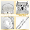 Bling Rhinestone Insulated Thermos Water Bottle with Chain Stainless Steel Vacuum Insulated Bottle Flask Portable Tumbler