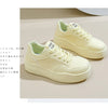 2025 New spring shoes for women green trainers platform lace up sneakers woman hip hop chunky sports shoes faux leather sneaker
