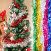 1.5/30M Colorful Christmas Ribbon Garland Xmas Tree Wrapping Tinsel Ribbons DIY Bar Wedding New Year Party Ribbon Decorations