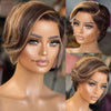 Short Bob Wig Pixie Cut Wig Straight Human Hair Wigs 13x4 Transparent Lace Fronta Wig For Women Highlight Straight Pixie Cut Wig