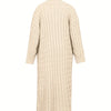Plus Size Fall and Winter New 2023 Women's Solid Color Cardigan, Casual Knit Cardigan with Pockets Commuter Style Sweater XL-5XL