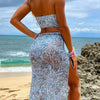 Women's Paisley Bikini Set Pareo With Skirt sarong Sexy Bohemian Beach Dress Beachwear Two-Piece Swimsuit Cover-Up Summer Outfit
