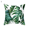 45cm Cushion Case Removable Polyester Green Plant Print Pillowcase Tropical Leaf Cactus Monstera Throw Cushion Cover Home Decor
