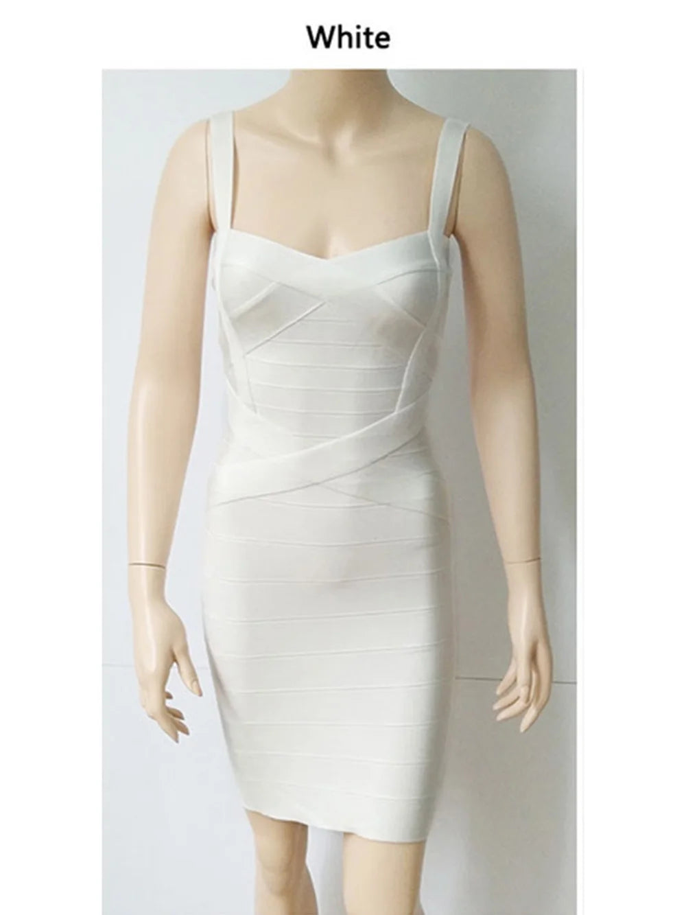 2025 New Women Sexy Spaghetti Strap Rayon HL Elastic Celebrity Bandage Dress Bodycon Mini Club Evening Party Dresses Drop Ship