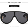 New Fashion Personality Hip Hop Cool Cyberpunk Sunglasses with Large Frame UV400 Anti UV Eyeglasses Oculos De Sol Feminino