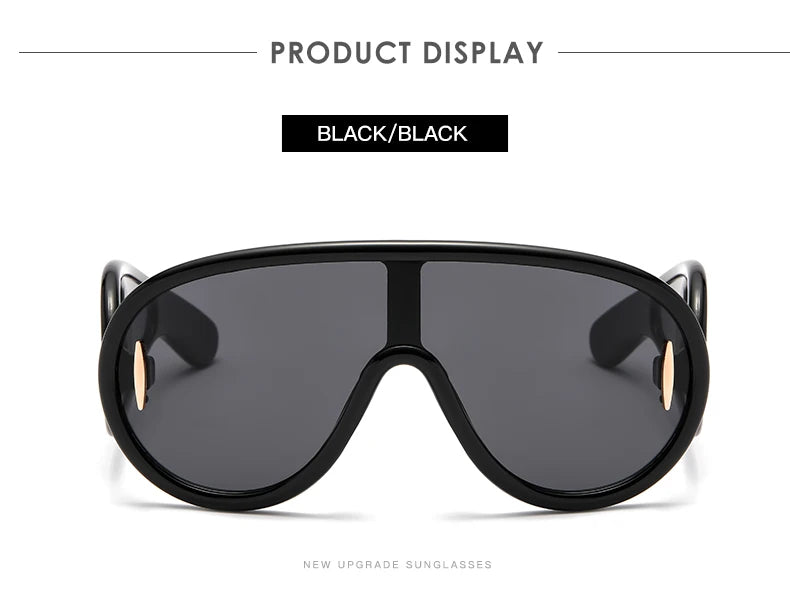 New Fashion Personality Hip Hop Cool Cyberpunk Sunglasses with Large Frame UV400 Anti UV Eyeglasses Oculos De Sol Feminino