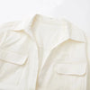 Women Fashion Front Knot Elastic Linen Cropped Shirts Vintage Short Sleeve Patch Pockets Female Blouses Blusa Chic Tops