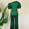 Jumpsuits Women One Piece Party Slim Fit Sexy Oblique Shoulder Wide Leg Long Pants Overalls Elegant Splice Rompers Evening