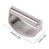 WORTHBUY Manual Stainless Steel Garlic Press, Garlic Chopped Ginger Crusher For Fruit Vegetable Tools Kitchen Accessories