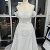 Bella White Glitter Prom Dresses Shiny Sequins Mermaid Wedding Dress Customized Long Train Off Shoulder Vestidos De Fiesta 2024