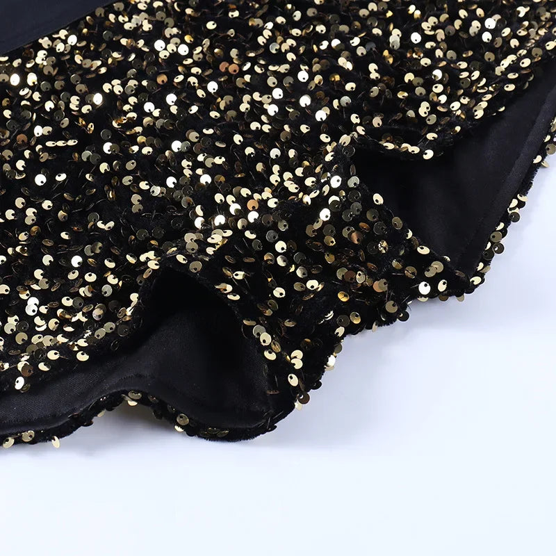 2023 Summer Women Mini Shorts Fashion Trend Sequined High Waist Glitter Clothing Sexy Skinny Party Nightclub Shorts Streetwear