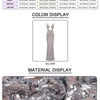VC Sexy Deep V Plunge Neck Backless Sequins Mesh Sparkly Silver Maxi Long Dress Elegant Party Evening Outfits Vestido