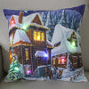 45cm Glowing Santa Claus Pillowcase with Led Lights 2023 New Year Decoration for Home Christmas Ornament Decor Led Cushion Cover