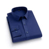 Men's long sleeved elastic shirt, non ironing business dress, professional work attire, stand up collar shirt