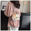 Bow Decor Lightweight Flap Bag, Business Casual Mini Women's Shoulder Bag Skinny Scarf Decor Square Bag For Teen Girls Women
