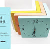 Creative Light Sensor Corner Wall Clock Square Simple Double Sided Wall Clock with Arabic Numeral Scale Analog Silent Wall Clock