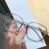 Fashion Anti Blue Light Glasses Ultra-Light Transparent Korean Gradient Big Square Frame Men Women Eye Protection Spectacles