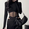 Summer Women T Shirt Girls T-Shirt Woman Clothes Long Sleeve Tops Spring Black Slim Tshirt Female Crop Top Tee Sexy Skinny Y2k