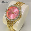 MISSFOX Pink Women Watches Luxury Small Face Elegant Quartz Watch For Ladies Icy Look Party Jewelry Mini Babe So Cute Arm Clock