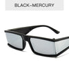 Retro Fashion Punk Square Sunglasses For Women Men Ins Popular Small Frame Silver Sun Glasses Trending Shades UV400 Ladies Eye