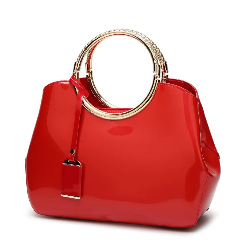 New European and American Fashion Foreign Trade Women'sShoulder Wedding Bag with Bright Surface Shoulder Handheld Bride Bag