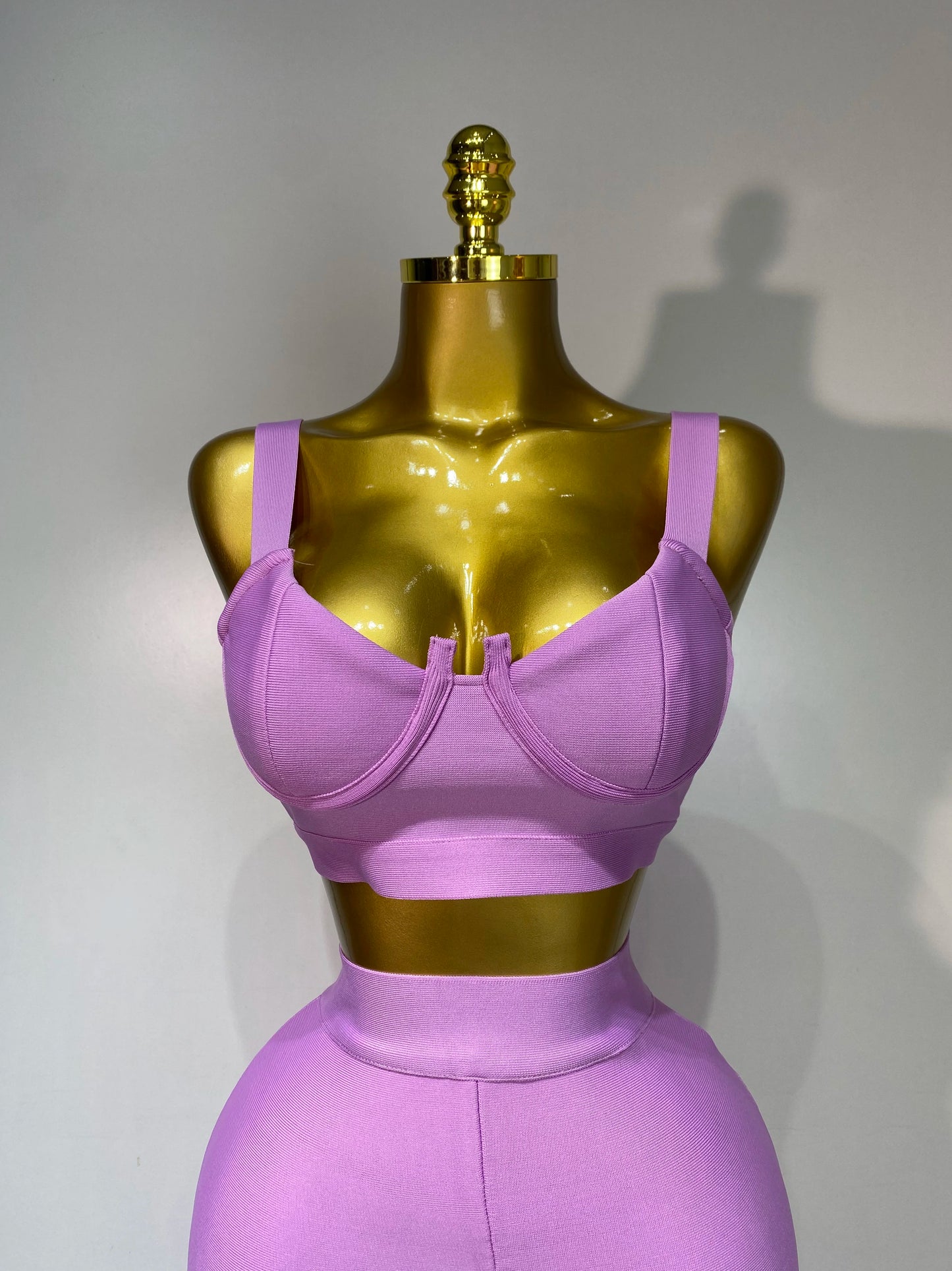 High Quality Elegant Bandage Top Pant Set Women Sexy Evening Party Nightclub Luxury Birthday High Street Fashion Two Piece Set