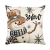 Linen Christmas Pillow Cover Snowman Elk Pillow Case 2024 Christmas Decoration for Home New Year Sofa Car Cushion Cover 45x45cm
