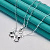 925 sterling silver lady women Valentine's Day gift creative ring necklace stud earrings fashion jewelry set wedding party nice