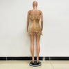 Spring And Summer Women's Clothing MINI Short Solid Color New Wind Sequins Halter Beach Dress One-word Shoulder Feathers Spice G