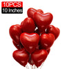 Red Heart Latex Balloon Inflatable Love Shaped Balloons Romantic Valentine's Day Birthday Wedding Party Decor Supplies Wholesale