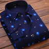 High Quality Men's Clothing 2024 Men Long Sleeve Thick Warm Shirt Tops Fashion Men Print Handsome Versatile Shirts Formal Shirts