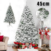 Snowy Flocked Christmas Tree PVC Realistic Frosted Pine with Artificial Snow Perfect for Store Window Displays Holiday Decor