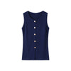 Elegant Knit Vest Suits Women Solid Single Breasted O-neck Sleeveless Slim Waistcoat Bodycon Midi Skirts 2025 Spring Lady Outfit