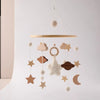 Baby Crib Mobile Bed Bell Rattle Toys Wooden Crochet Stars Pendant Bed Bell Toys Newborn Comfort Crib Bracket Hanging Toys Gifts