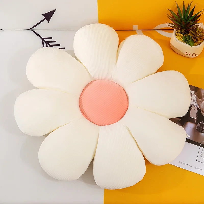 Cute Daisy Pillow Stuffed Flower Toy Doll Super Soft Seat Cushion on The Sofa Tatami Floor Pillows Kids Girls Gifts Home Decor