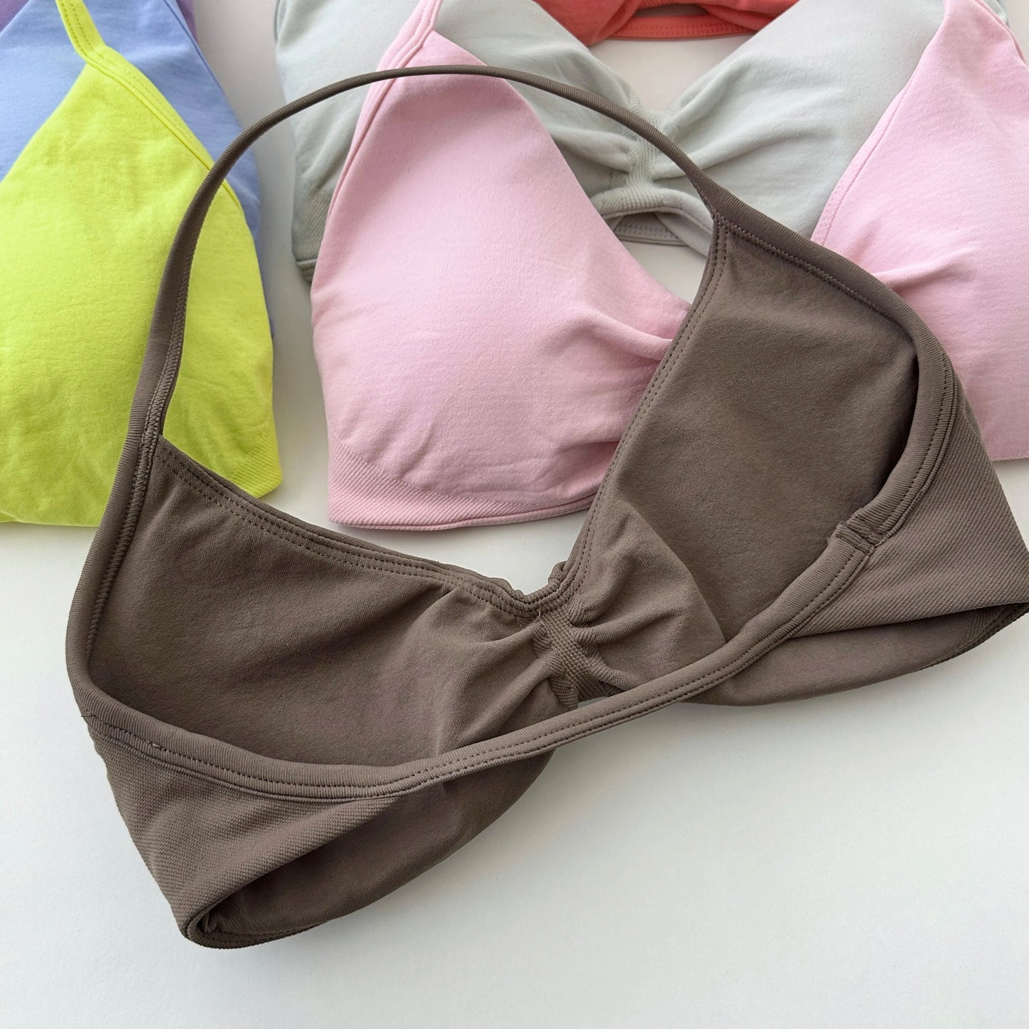 Impact Sports Bra Strappy Backless Yoga Gym Bra Removable Cups Women Workout Clothing Gym Top Halter Sport Bras