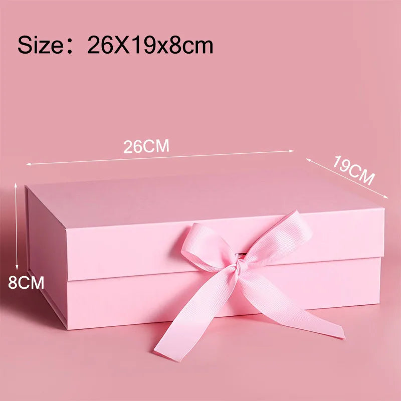 5Pcs Gift Box With Lid Personalized Bridesmaid Groomsmen Proposal Box With Ribbon Present Packaging Box Wedding Boxes