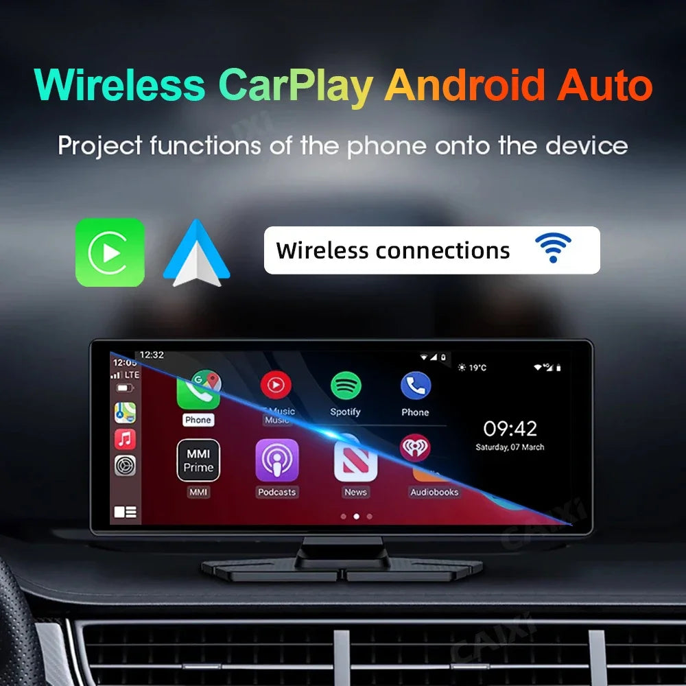 LEHX LP10Pro 10.26" DashCam Car DVR 4K Dual Len Recorder Carplay Android auto Ai Screen Dash Cam GPS Navigation Dashboard