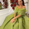 Customized Elegant High Quality Off-the-shoulder Ball Gown Anke Length Evening Dresses Formal Ocassion  S black girl