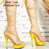 2023 New Lace-up Sandals Women Platform Summer Ladies Shoes Fashion Thin Band High Heels Pumps Plus Size Nightclub Stripper Show