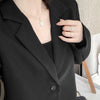 Cropped Blazers for Women 2024 New Korean Fashion Long Sleeve Button Up Suit Jacket Woman Elegant All Match Office Blazer Female
