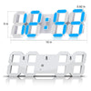 3D LED Wall Clock Large Digital Wall Clock With Remote Control Alarm Clock Time/Date/Temp Display Wall&Table Clock Modern Design