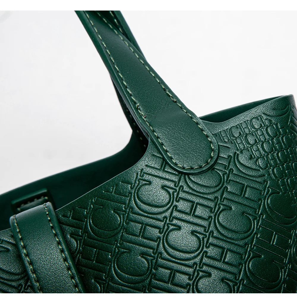 Retro Classic Women's Fashion Handbags Pure Color Design Metal Lock Buckle Accessories Ladies Shoulder Bags Minimalist Versatile