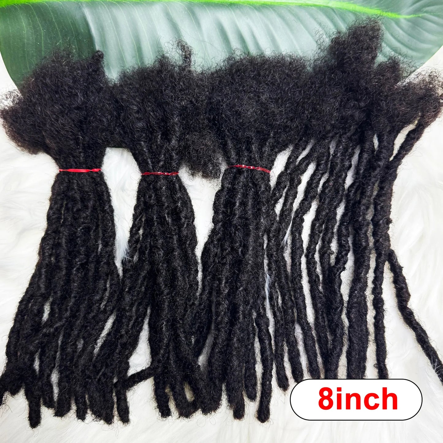 Dreadlock Extension Human Hair 0.6cm Thickness 8 Inch Full Handmade Permanent Locs Can Be Dyed and Bleached for Women Men