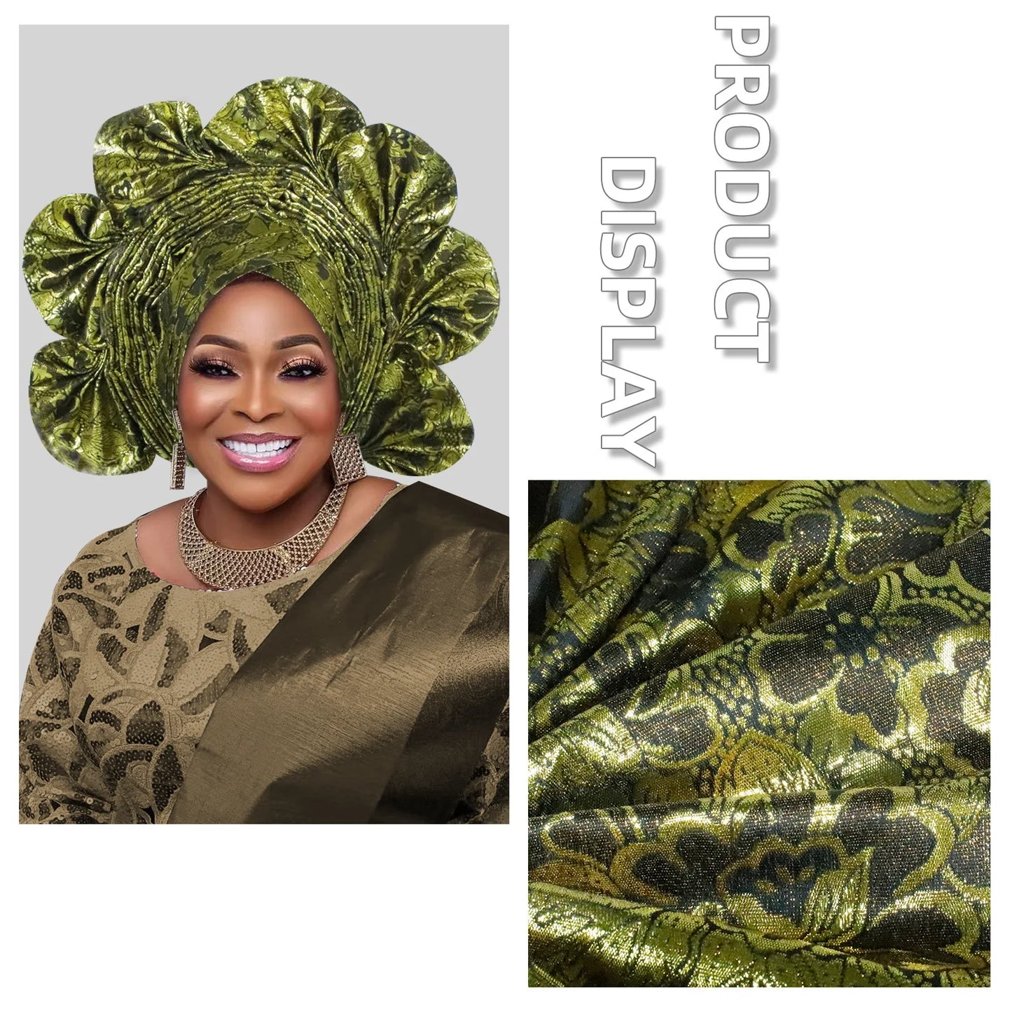 Already Made Turban Cap for Women Nigerian Wedding Headpiece African Auto Gele Headtie Aso Oke Headgear Bonnet Head Wrap Hijab