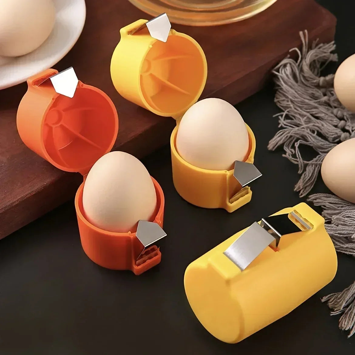1/3pcs-New Egg Shell Opener Press Egg Shell Separator Portable Egg Opener Kitchen Handheld Egg Shell Crusher Household